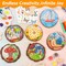 Kids Wooden Painting Kit Glow in The Dark Arts,200 PCS Wood Slice Natural Wood